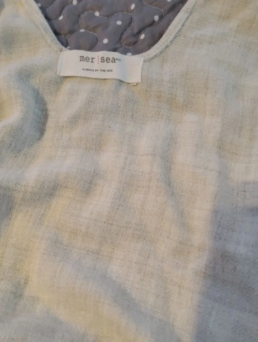 Mer sea Ivory Pom-Pom Shawl Wrap Travel Poncho NWOT OS